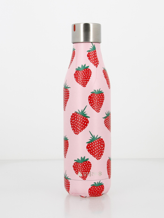 Gourde isotherme time up 500 ml fraise rose - Les Artistes