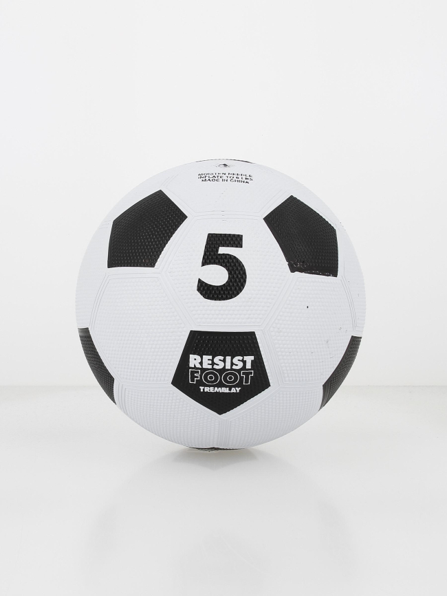 Ballon de football en caoutchouc noir blanc - Tremblay