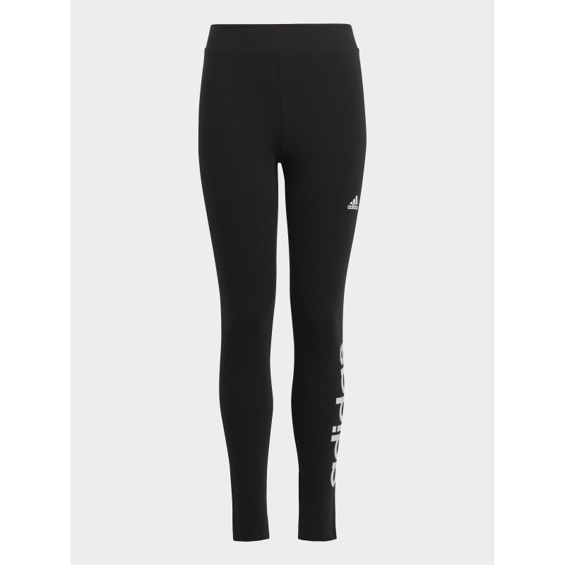 Legging linear logo marque noir fille - Adidas