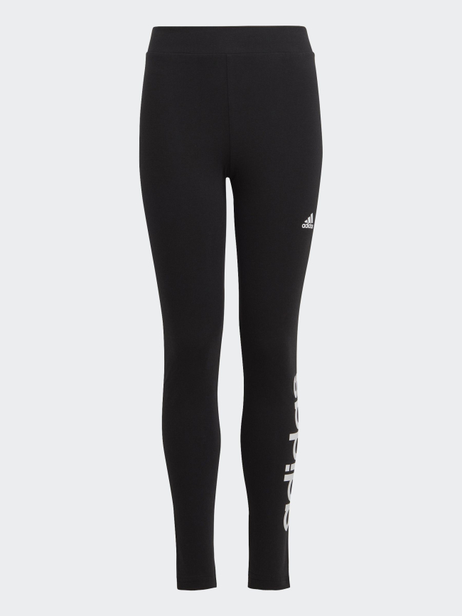 Legging linear logo marque noir fille - Adidas