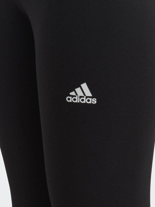 Legging linear logo marque noir fille - Adidas