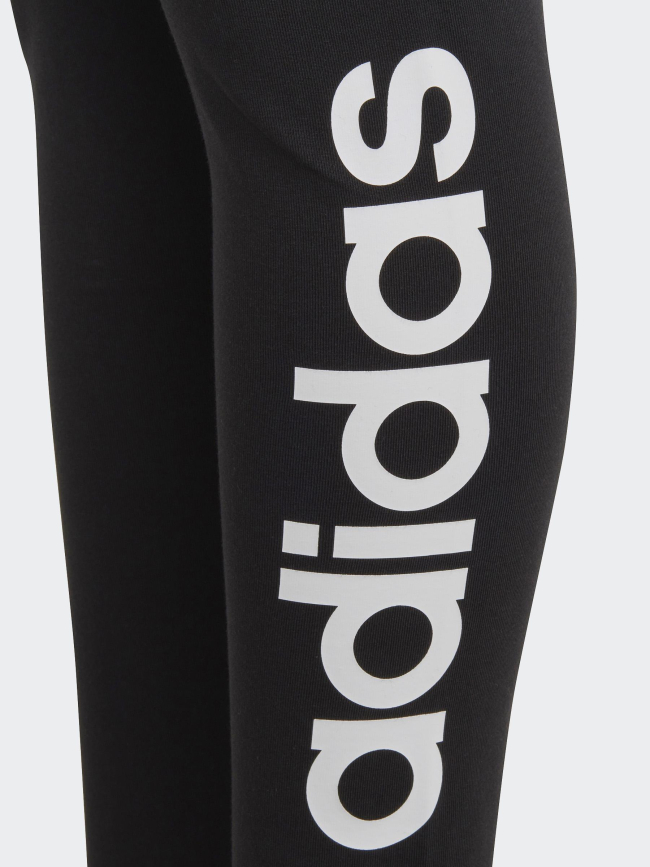 Legging linear logo marque noir fille - Adidas