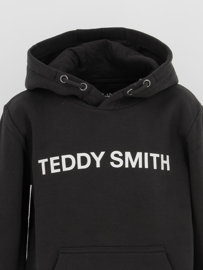 Sweat à capuche david noir enfant - Teddy Smith