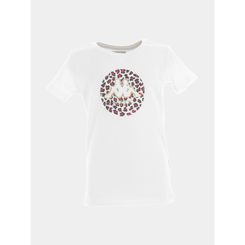 T-shirt sorya logo centré circulaire blanc enfant - Kappa