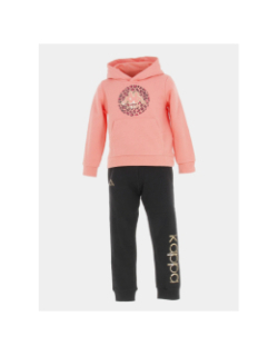 Ensemble sweat + jogging secile noir rose enfant - Kappa