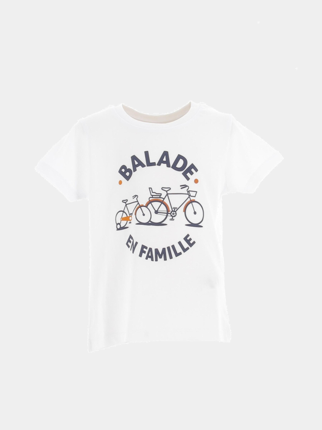 T-shirt balade en famille blanc enfant - Monsieur T-shirt