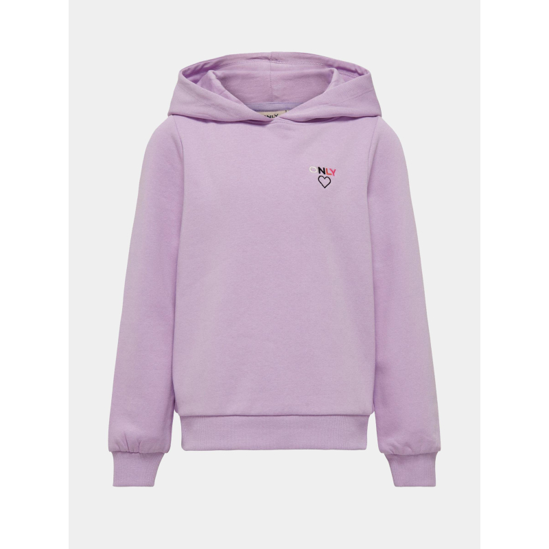Sweat kognoomi logo hood violet fille - Only