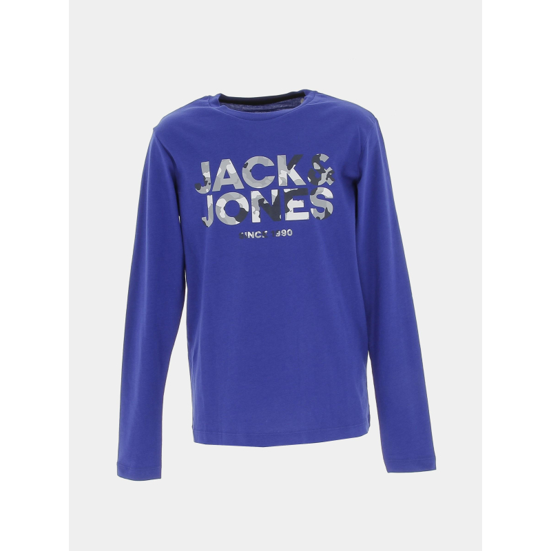T-shirt james manches longues bleu marine garçon - Jack & Jones