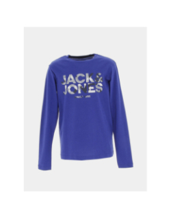 T-shirt james manches longues bleu marine garçon - Jack & Jones