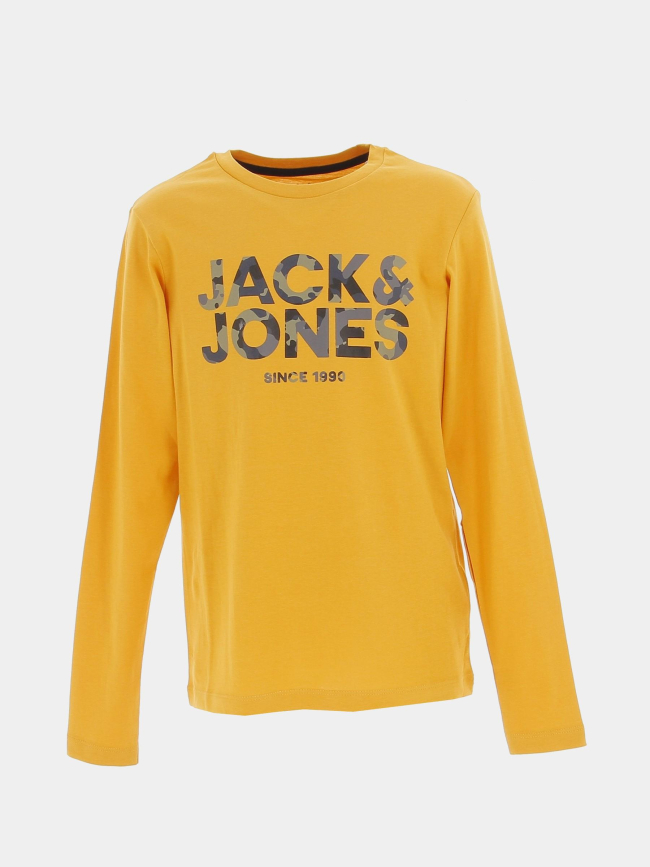 T-shirt james jaune moutarde garçon - Jack & Jones