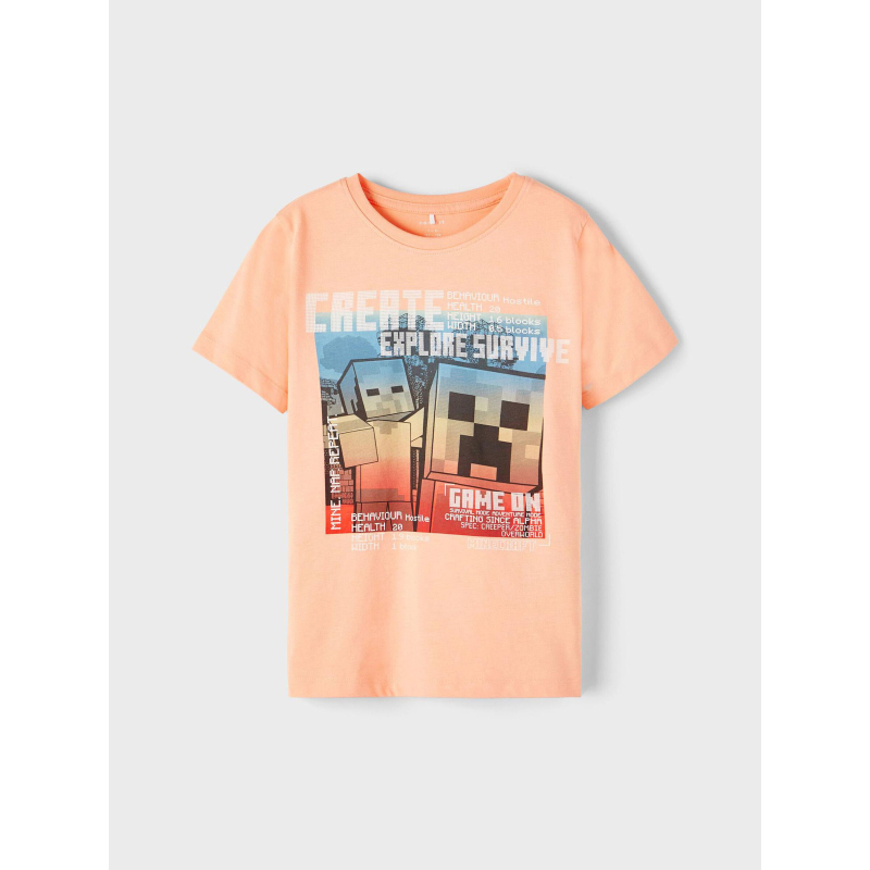 T-shirt minecraft major orange enfant - Name It