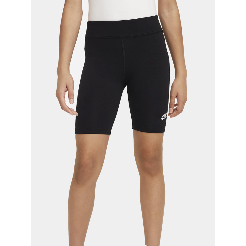 Short cycliste de sport collant noir fille - Nike
