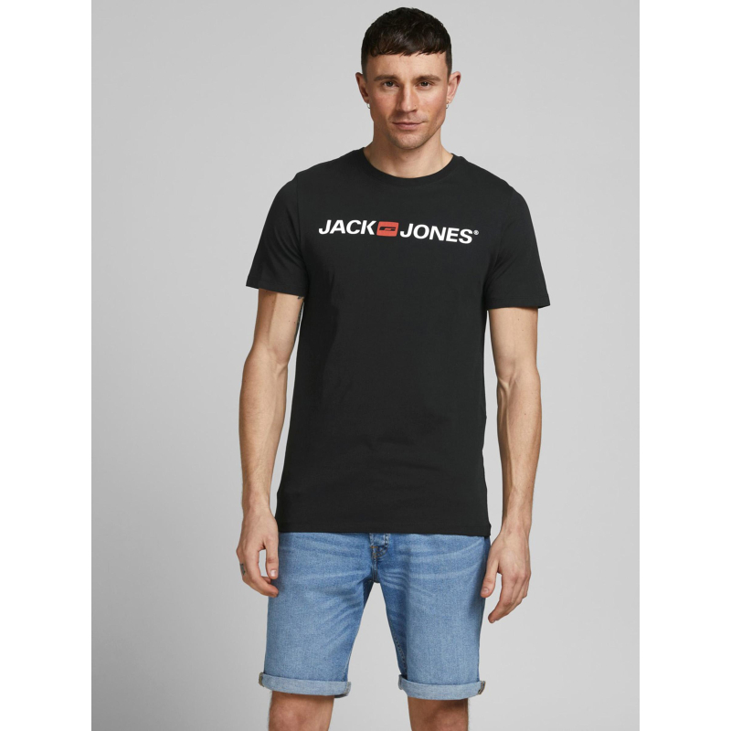T-shirt ecorp logo centré noir homme - Jack & Jones