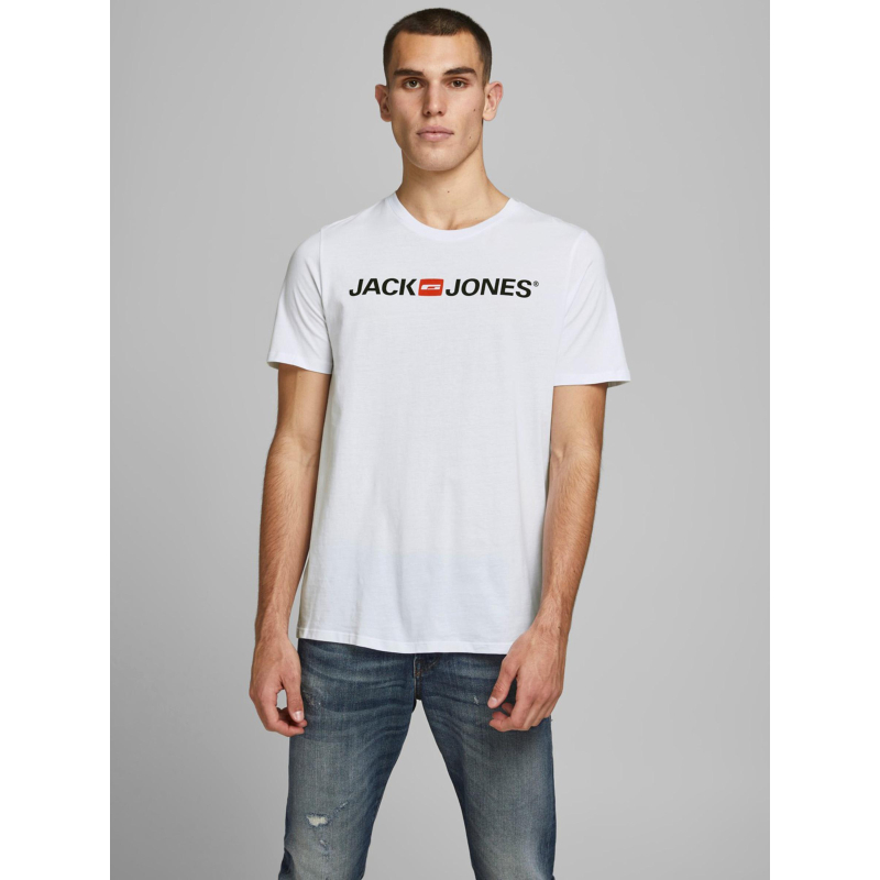 T-shirt ecorp logo centré blanc homme - Jack & Jones