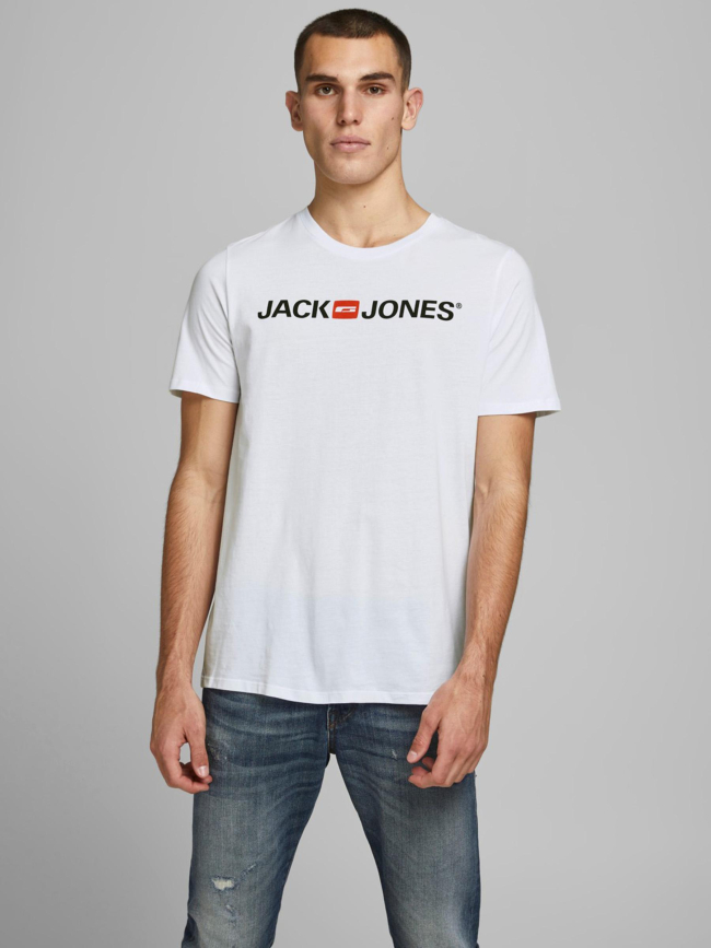 T-shirt ecorp logo centré blanc homme - Jack & Jones