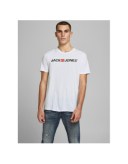 T-shirt ecorp logo centré blanc homme - Jack & Jones
