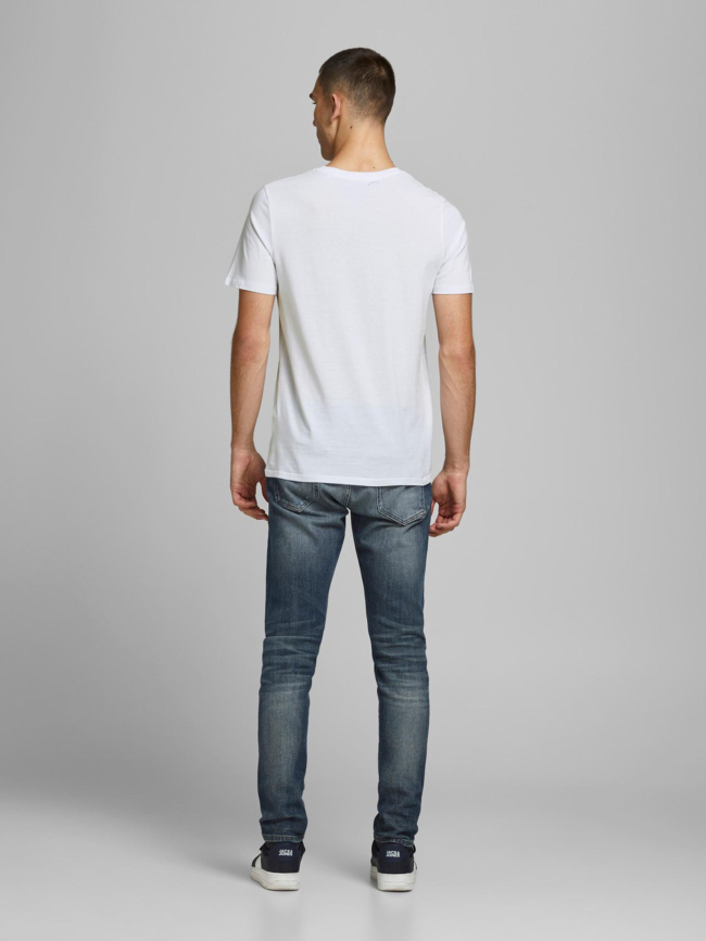 T-shirt ecorp logo centré blanc homme - Jack & Jones