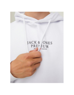 Sweat à capuche bluearchie premium blanc homme - Jack & Jones