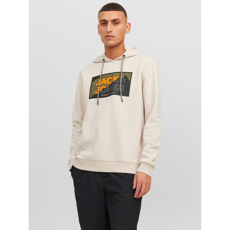 Sweat à capuche cologan aw23 beige homme - Jack & Jones