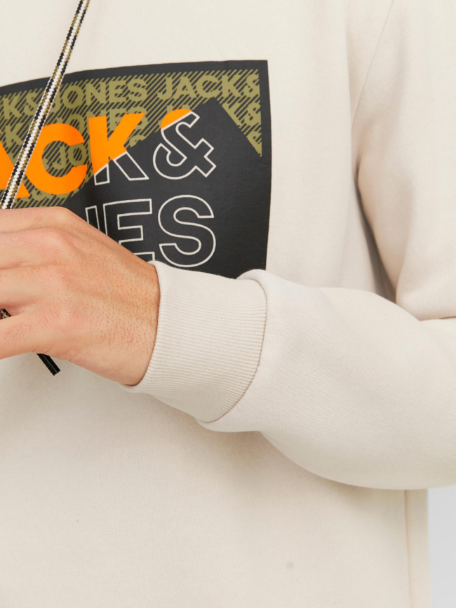 Sweat à capuche cologan aw23 beige homme - Jack & Jones