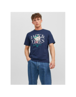 T-shirt afterlife motif squelette bleu marine homme - Jack & Jones