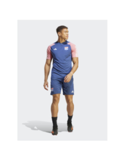 Maillot de football OL training rose bleu - Adidas