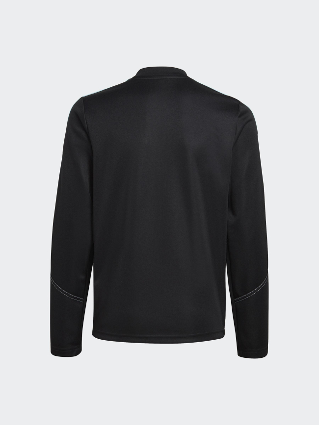 Sweat de football 1/4 zip tiro 23 bandes bleu noir - Adidas