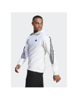Sweat à capuche fi 3s logo badge blanc homme - Adidas