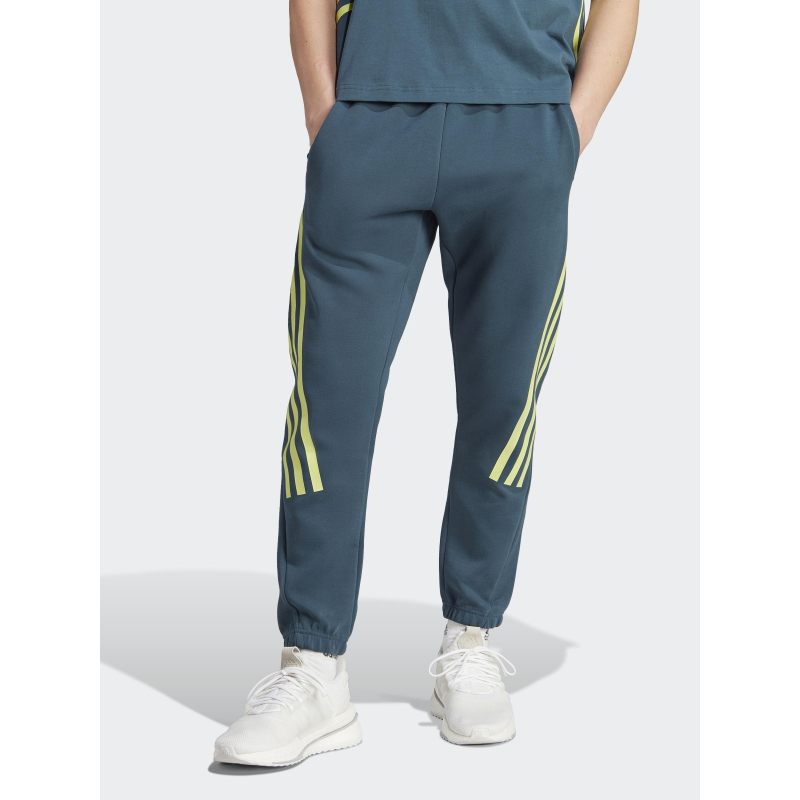 Jogging slim style long bleu pétrole homme - Adidas