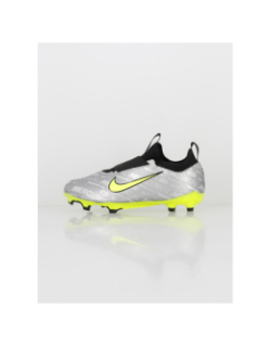 Chaussures football zoom vapor 15 MG argenté enfant - Nike