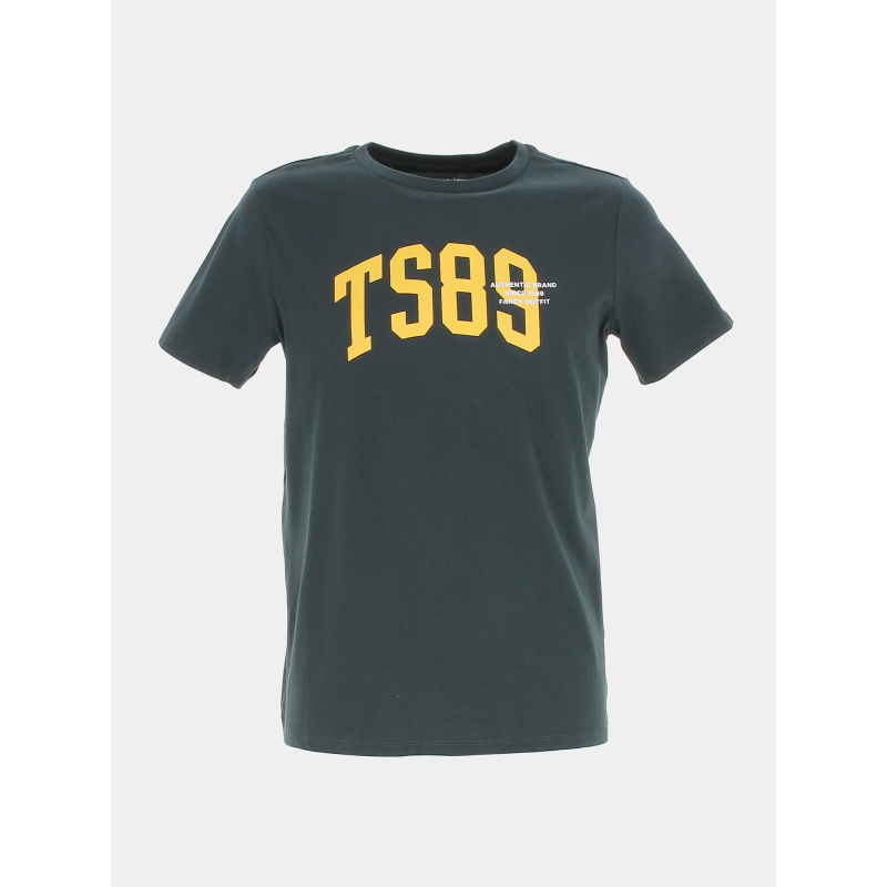 T-shirt t-live logo jaune TS89 vert forêt enfant - Teddy Smith