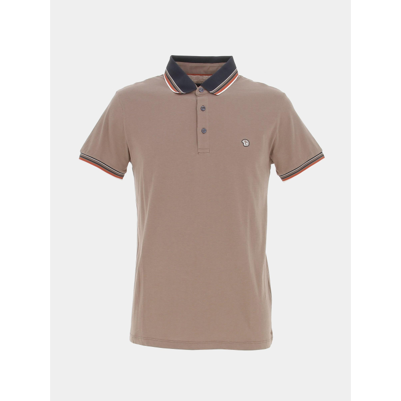 Polo manches courtes classic taupe homme - Benson & Cherry