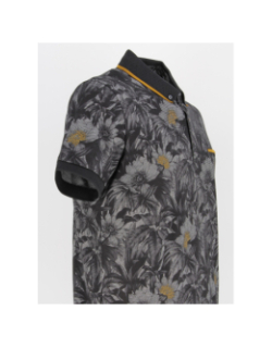 Polo à poche fleurs classic noir homme - Benson & Cherry