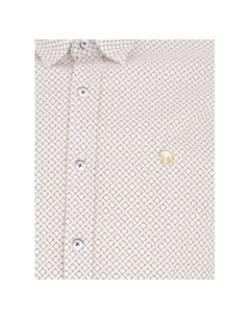 Chemise ml classic motif carré blanc homme - Benson & Cherry