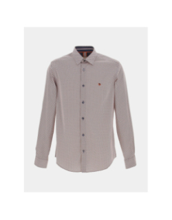 Chemise ml classic fleurs marine homme - Benson & Cherry