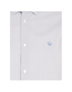 Chemise manches longues rayures homme blanc - Benson & Cherry