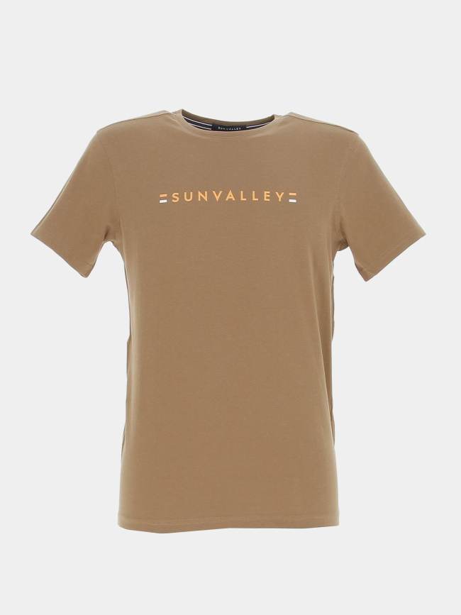 T-shirt manches courtes logo imprimé kaki homme - Sunvalley