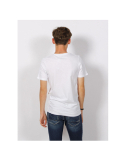 T-shirt peter logo rayures blanc enfant - Jack & Jones