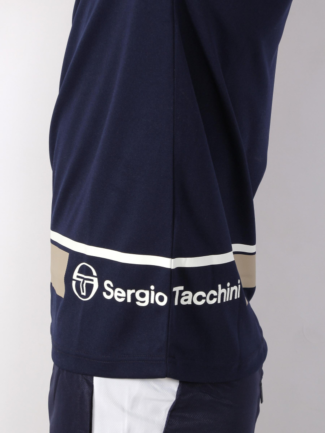T-shirt abita à bandes bleu marine homme - Sergio Tacchini