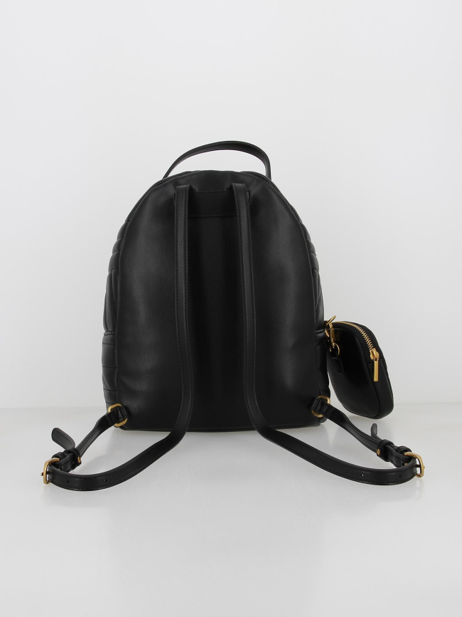 Sac à dos ecs matelassé nero détails dorés noir femme - Lui.Jo