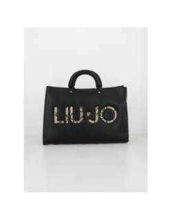 Sac à main tote nero motif python noir femme - Lui Jo
