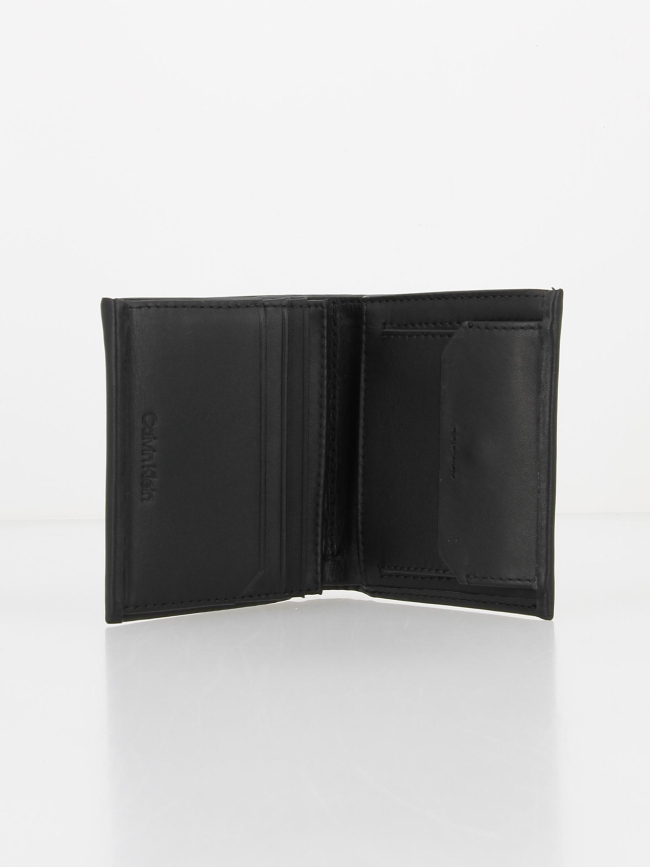Portefeuille concise trifold anti-RFID noir homme - Calvin Klein