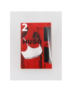 Pack de 2 brassières stripe rouge noir femme - Hugo
