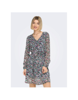 Robe danielle lurex motif floral femme multicolore - Only
