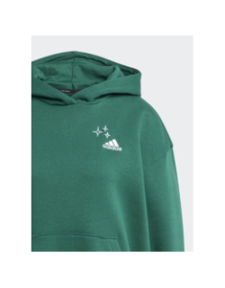 Sweat à capuche motifs brodés vert fôret femme - Adidas