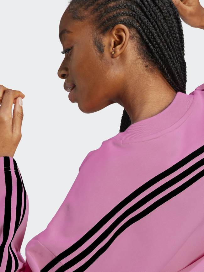 Sweat fi 3s coupe ample noir rose femme - Adidas