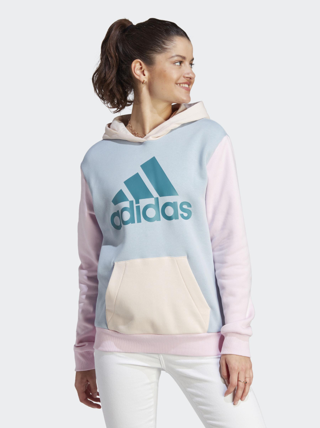 Sweat logo central couleurs pastel multicolore femme - Adidas
