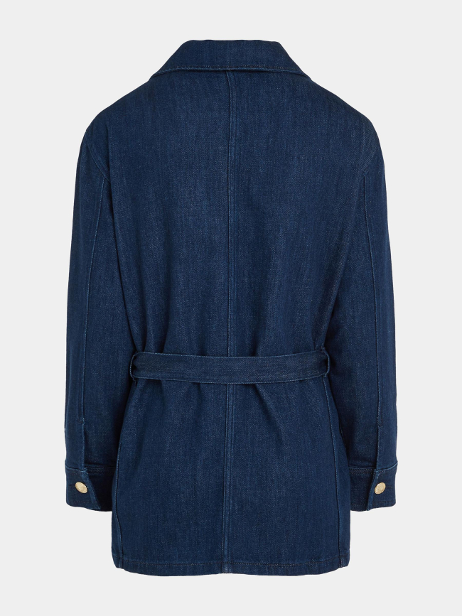 Veste denim belted jacket bleu marine femme - Tommy Hilfiger