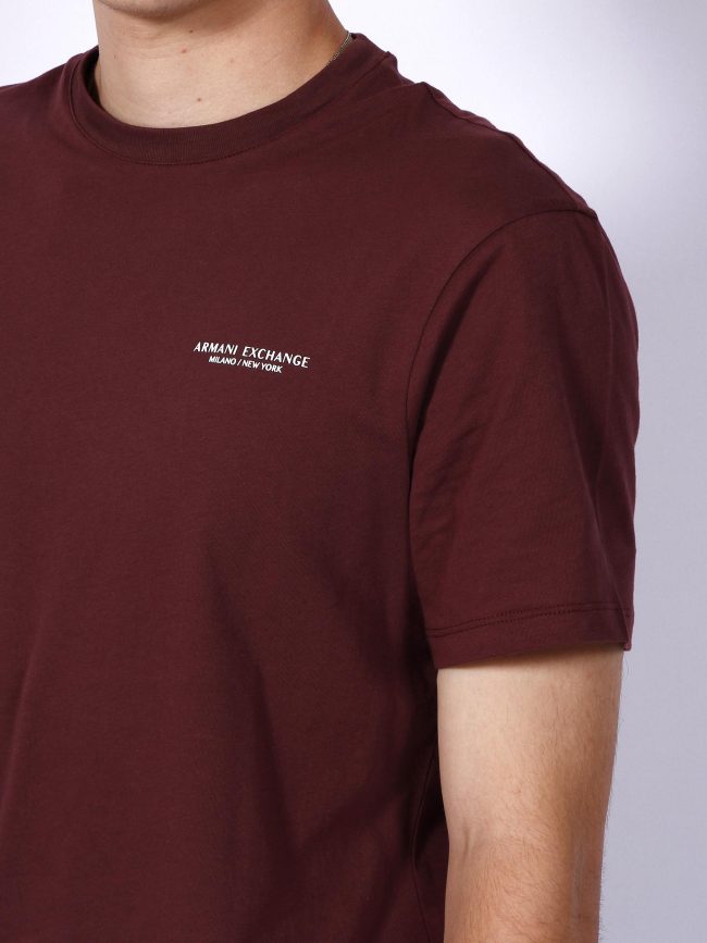 T-shirt vineyard basique logo bordeaux homme - Armani Exchange