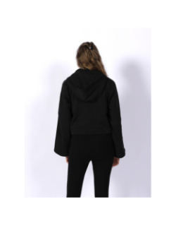 Sweat à capuche quarter zip ample noir femme - Adidas